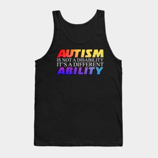 Autism Is Not A Disability Black Version Tank Top